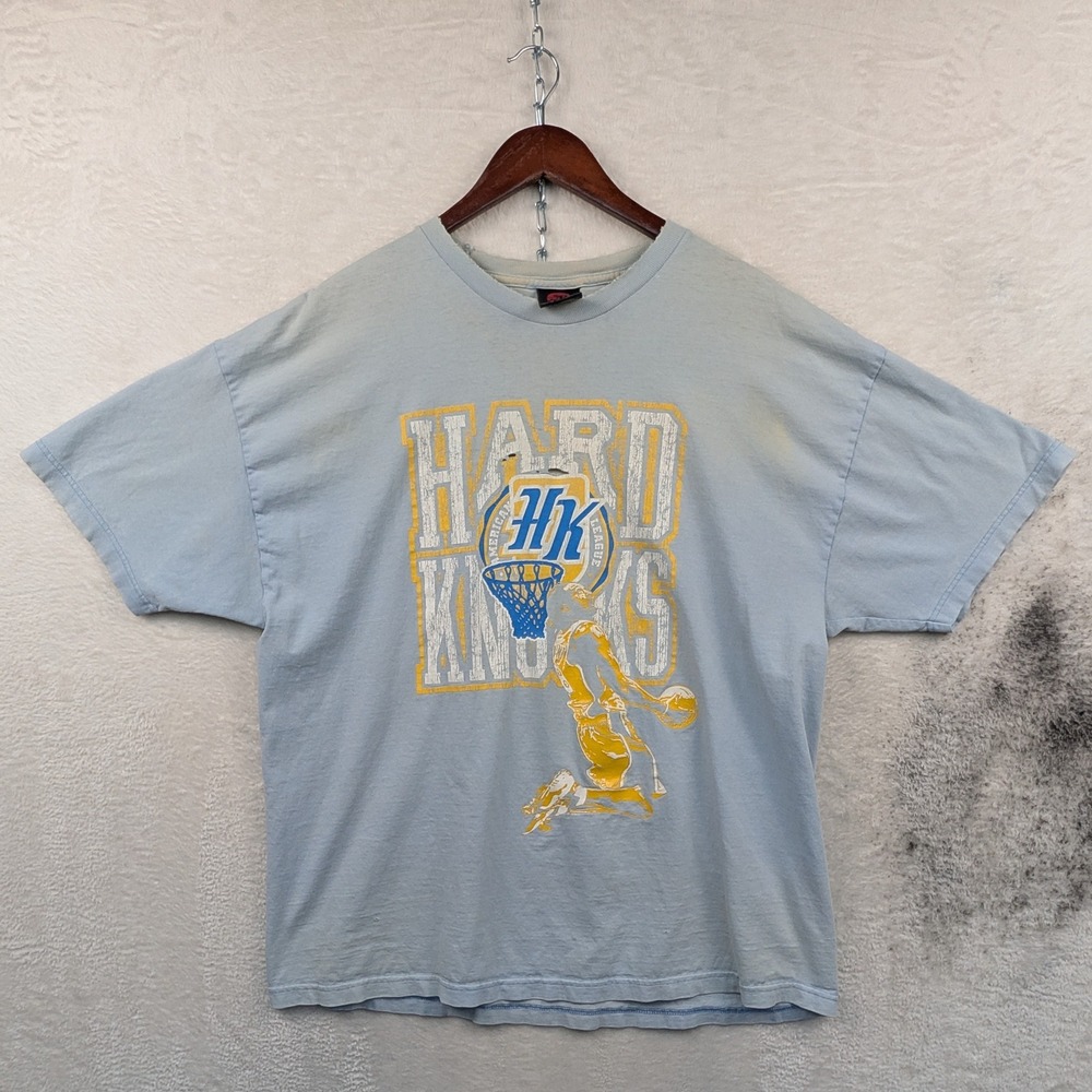 VTG School of Hard Knocks T-Shirt Mens XXL Light Blue Kobe Bryant Basketball Y2K